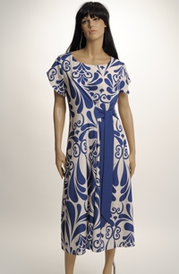 Dámské elegantní společenské šaty v modré barvě